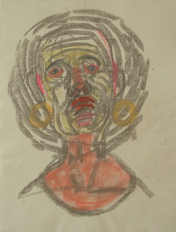 Schicke Frau  Pastell  41 x 31 cm